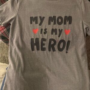 Cat & Jack Gray Tee - 'My Mom is My Hero'